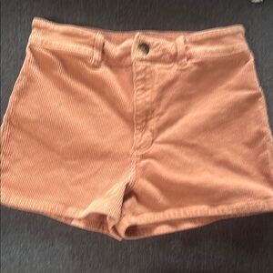 Billabong High Waist Orange Corduroy Shorts
